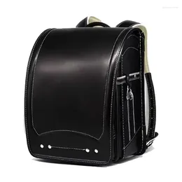 School Bags Brand Backpack Kids Waterproof PU Leather For Teenage Girls And Boys Children Metal Buckle Flap Japanese Backpacks