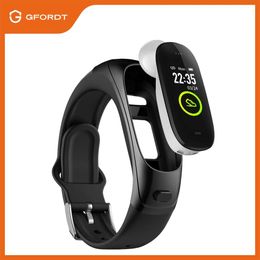 Watches Kaimorui Sport Smart Bracelet With Bluetooth Earphone Heart Rate monitor Multi Language Wristband Smartwatch Men women 2021