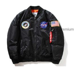 nasa Jackets Fall-flight Pilot Jacket Coat Black Green Bomber Ma1 Men Nasa Embroidery Baseball Coats with Zipper cp bomber jacket Men's Jackets 1 WC3X