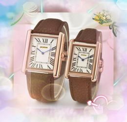 Couple quartz fashion men women watch auto date big diamonds ring leather belt Imported Crystal Mirror ultra thin bracelet him and her girl lady wristwatch gifts