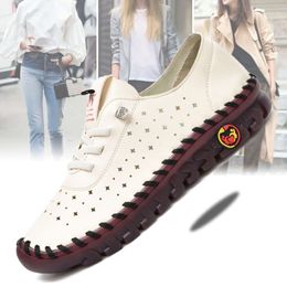 Dress Shoes New Spring Sneakers Women Shoes Platform Loafers Casual Lace Up Leather Flat Slip-On Mom Shoe Slip on Ballet Flats for Women