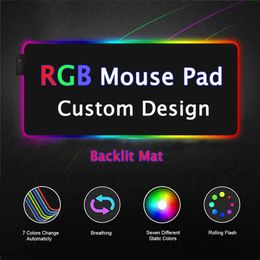 Customized mouse pad design white RGB settings game console animation mouse carpet mouse LED game accessories Genshin Impact for Bears Pc 240113