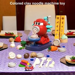 Mud Noodle Machine Toy Colourful Modelling Clay Creative Children Pasta Maker Toys Dough Moulding set For Kids 240112