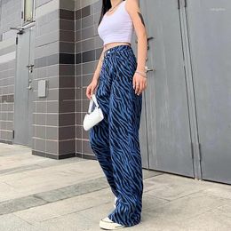 Women's Jeans Y2k Zebra Stripes Loose Wide Leg Pants Women Vintage Indie High Waist Denim 2024 Fashion Spring Autumn Trousers