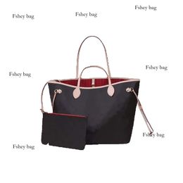 Handbags Women New Ladies Fashion Designer Composite Pu Leather Bags Lady Clutch Bag Shoulder Tote Female Purse Wallet MM Size 2Pcs rse