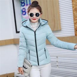 Women's Trench Coats Cotton-Padded Jacket Female 2024 Autumn Winter Style Short Slim Down Cotton Lady Padded Small Coat Women Parkas