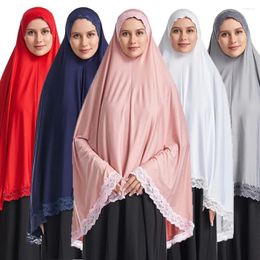 Ethnic Clothing Women Muslim Khimar Abaya Long Hijab Caftan Burqa Head Scarf Islamic Prayer Garment Overhead Turban Shawls Wraps Ramadan