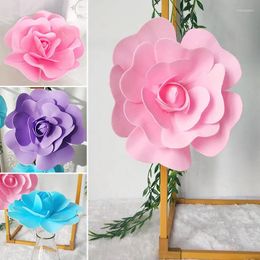 Decorative Flowers 1pc Wall Decor Pe Foam Rose Flower Wedding Background Diy Party Faux Decoration Home Fake Flore Heads