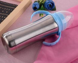 straw toddler Sippy Cup 8oz Stainless Steel Kids Baby Vacuum Insulated Bottle with Handles Healthy and Safe Quickily Delivery ZZ