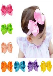 whole ribbon Baby Girls Big Bow Headbands 6 Inch Grosgrain Ribbon Boutique Bows Flowers Headband Infant Toddler Elastic Hairba6567118