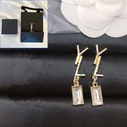 Earrings Original Designer Earrings with Stamp Charm Dangle Earrings Boutique Womens Birthday Gift Jewellery Silver Plated Luxury Style Gift Earrings with Box