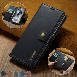 Detachable Magnetic Folio Phone Case for iPhone 15 14 13 Pro Max Samsung Galaxy S24 S23 Ultra S23FE A34 5G A54 A33 A53 A73 A24 A13 A14 2 in 1 Leather Wallet Bracket Shell