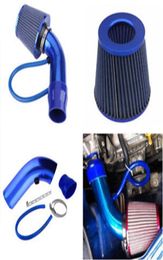 Car 3quot 76mm Cold Air Intake Philtre Alumimum Induction Kit Pipe Hose System Blue Universal New3612873