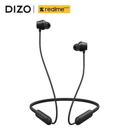Earphones Realme DIZO ENC Bluetooth Earphone 9D HIFI Sound Waterproof Sport Running Headset Magnetic Neckband Wireless Headphones With Mic