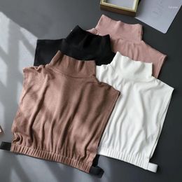 Bow Ties Solid Colour Turtleneck Fake Collar For Women's Shirt Vest-style Half-high False Detachable Decorative