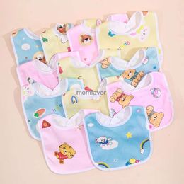 New Bibs Burp Cloths Random 5/8/10pcs Baby Cotton Babadores Burp Saliva Towel Cartoon Bibs Bandana Waterproof Boys Girls Accessories Clothing