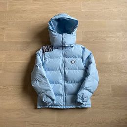 UK original Trapstar ice blue classic men's down jacket Top quality detachable embroidered jacket