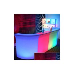 Commercial Furniture Modern Lighting Colour Changing Rechargeable Pe Led High Cocktail Bar Tables Counter Of Drop Delivery Home Garden Dhkbn