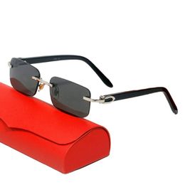 buffalo horn sunglasses for women cart glasses cartHead Metal Rimless Optical Frame Classic Rectangle Square Luxury gold sunsh