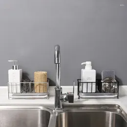 Kitchen Storage Soap Sponge Sink Dish Organizer S Rack Holder Anti-rust For Scrubbers