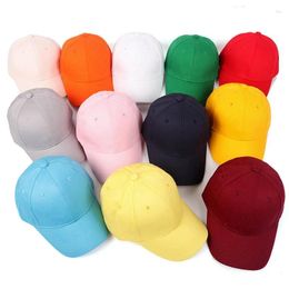 Ball Caps Wholesale Kids Solid Colour Korean Version Children Snapback White Baseball Cap With Spring Summer Hiphop Boy Girl Baby Hats