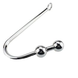 2023 Stainless Steel Double Ball Anal Hook for Adult Novelty Adult Metal Butt Plug Toys Sex Products610