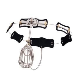 2023 Stainless Steel Male Underwear Chastity Devices Belt Chastity Cages Device Cock Cage Penis Lock Adult Game Sex Toy609