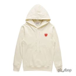 Commes Hoodie Men's Hoodies Sweatshirts Designer Cdgs Hoodie Com Des Garcons PLAY Sweatshirt CDG Red Heart Zip Up Hoodie Brand Navy Blue Size XL Play Hoodie 8809