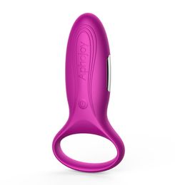 Aphojoy Luxury Rechargeable 7 Modes Strong Vibrating Cock Ring Waterproof Silicone Clitoral Bullets Sex Vibrator for Couple 174022865118