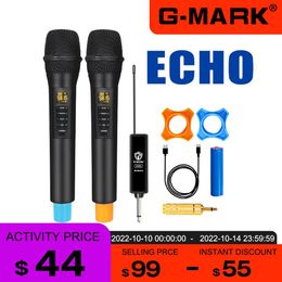 Microphones Wireless Microphone GMARK X333 With Echo Handheld Karaoke Lithium Battery For Speaker Party Stage Performance Church Show