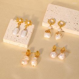 Dangle Earrings EVACANDIS Natural Baroque Pearl For Women Vintage Stylish High Quality Big Jewellery Accessories Set