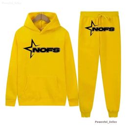 Erkek Hoodies Nof Hoodie Set Sonbahar/Kış Pamuk Hip Hop kazak Baskılı Pantolon ve Kadın Hoodoe Çift 5250