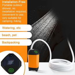 Outdoor Camping Shower Portable Electric Shower Pump IPX7 Waterproof for Camping Hiking Backpacking Travel Beach Pet Watering 240112