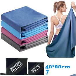 Towel Sports Ice Cold Sets Bath/Face Quick-Drying Cooling Swimming Gym Travel Cycling Summer Feeling Sport Drop Delivery Home Garden H Dhnpq