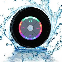 Speakers Shower Bluetooth Speaker Waterproof with Suction Cup LED Light FM Radio for samsung iphone xiaomi car Wireless Loudspeaker