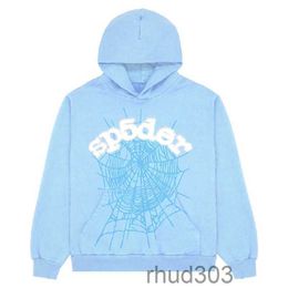 Mens Hoodies Sweatshirts New Sky Blue Sp5der Hoodie Men Women 1 Hip Hop Young Thug World Wide 555555 Print Pullover Hoody LightYUSF YUSFA0OU A0OUX122 X122