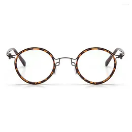Sunglasses 80440 Retro Round Metal Glasses Frame Anti-blue Light Men Optical Fashion Prescription Computer Eyeglasses