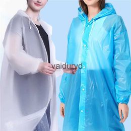 Raincoats Rain Wear 1pcs Reuseable High Quality EVA Unisex Raincoat Thickened Waterproof Rain Coat Women Men Camping Waterproof Rainwear Suitvaiduryd