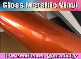 Gloss Orange candy Vinyl CAR WRAP FILM with air Bubble METALLIC violet Sticker Car styling FOILE Size 152x20mRoll7222327