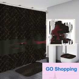High-end moisture-proof shower curtain three-piece digital printing couple factory wholesale