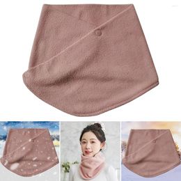 Bandanas Women Warmer Neck Sleeve Cold-Resistant Plush Scarf Ring Double Layer Scarves Winter Fleece Cycling