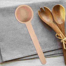 Coffee Scoops 2 Pcs Small Wooden Spoon With Long Handle Ground Household Tea Spoons Beech