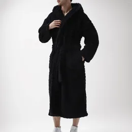 Men's Sleepwear Clothing Autumn And Winter Long Extra Thick Fleece Warm Velvet Home Wear Robe Thickened Pyjamas Bathrobe