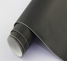 15228m Car body side sticker design Air Bubble material Black 3d Carbon Fibre vinyl3771167