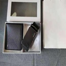 Designer Men Belt Wallet Sets 2 Pieces Leather Crocodile Purse Male Cintura Ceintures Luxury Wallets For Man Waistband Jeans Belts