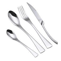 Fishtail Shape Dinnerware Set Stainless Steel Cutlery Set Tableware Knives Forks Spoons Dining Set For Household Restaurant 240113