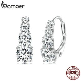 Arranged Multiple Size Hoop Earrings Chic Solid 925 Sterling Silver Ear Buckles for Women Fine Jewelry Gift 240112