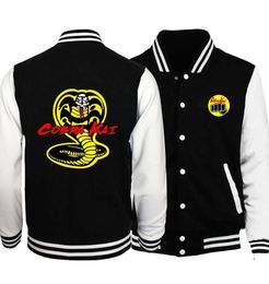 Cobra Kai Never Dies Giacca da baseball Cappotto Felpa con cappuccio Uomo Donna Stampa Uniformi da baseball Moto Cappotti Cardigan Top Vestiti Top 240113