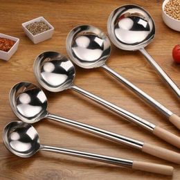 Spoons Long Handle Soup Ladle Cooking Utensils Spoon Wok Kitchen Tool