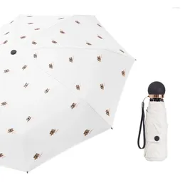 Umbrellas 5 Fold Ultralight Mini Sunshade Umbrella Pocket Sunscreen And UV Protection Female Folding Sun